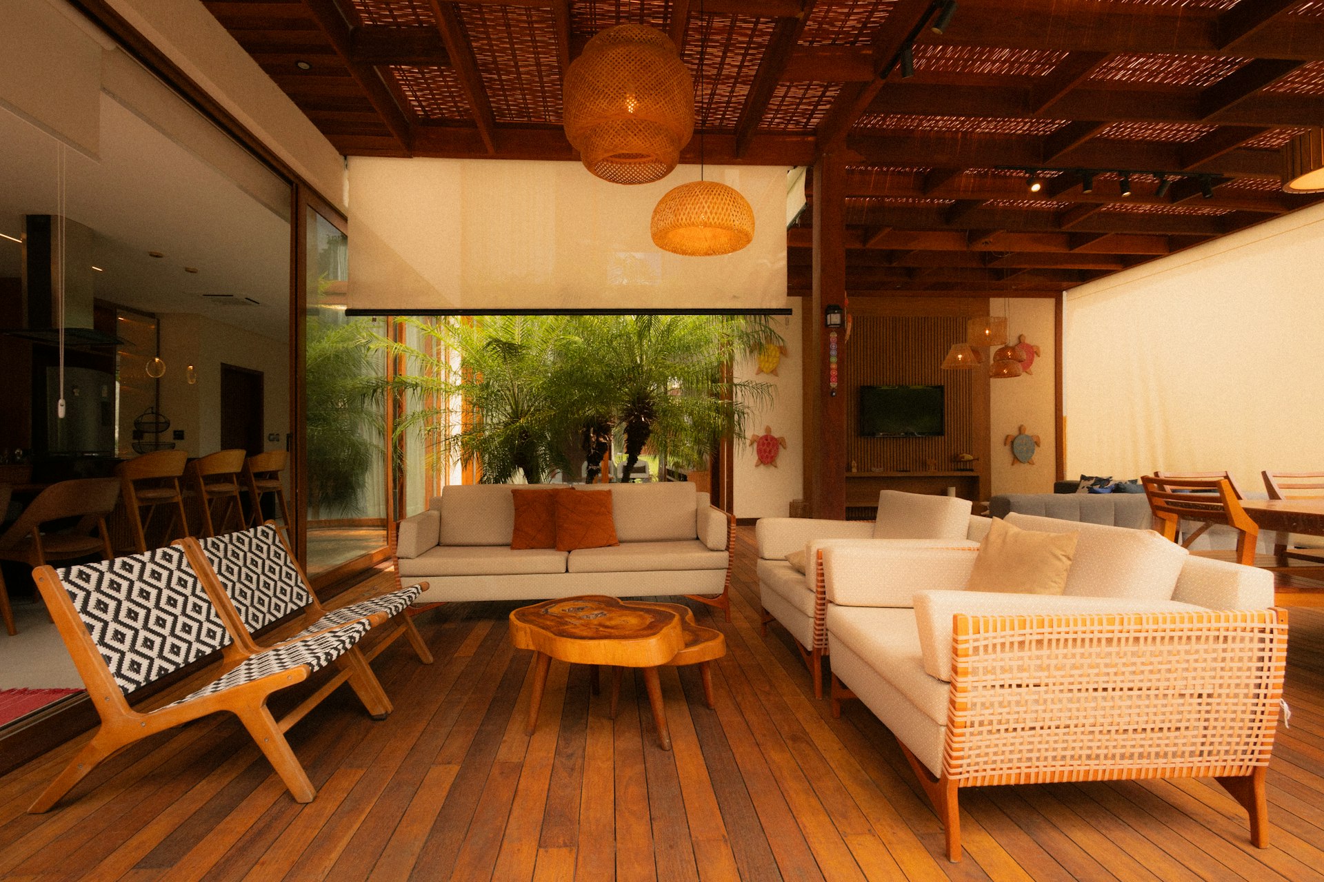 Coin salon et décoration dans l’intérieur d’une villa