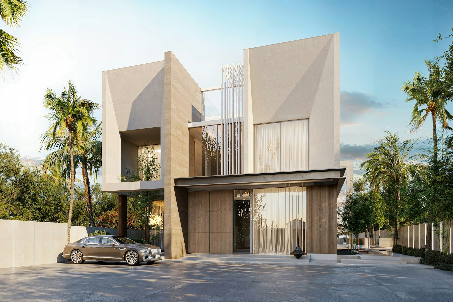 Modern villa exterior architecture